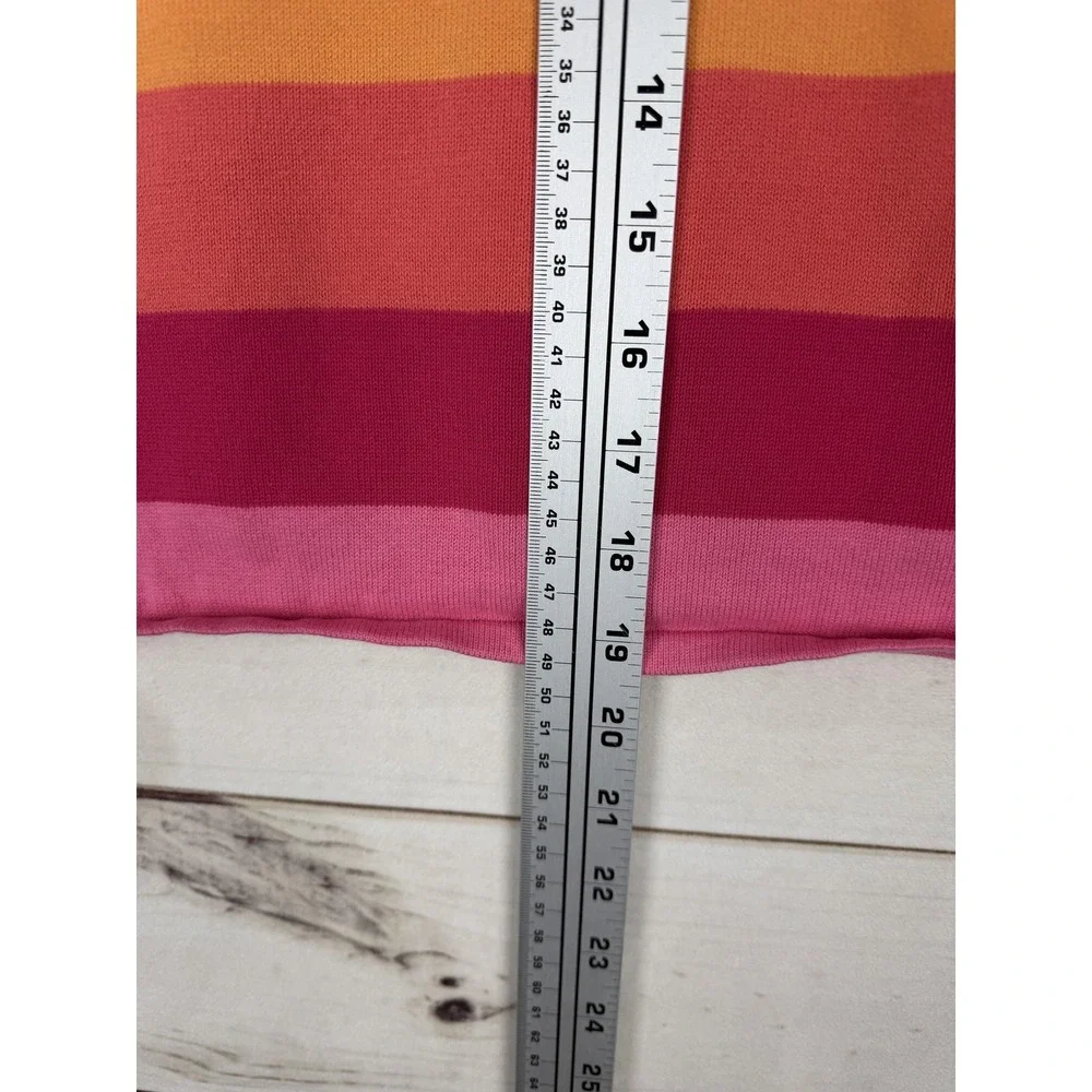 Vintage Northern Isles Shirt Womens Medium Rainbow Stripe Sleeveless Polo 90s - Picture 5 of 7